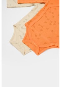 Resim BabyCosy Organik Modal Fil Baskılı 2 Li Kruvaze Uzun Kollu Badi 001 