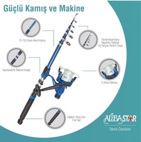 Resim Albastar Tam Takım Göl ve Deniz Olta Seti 300 CM-Taşıma Çantalı 