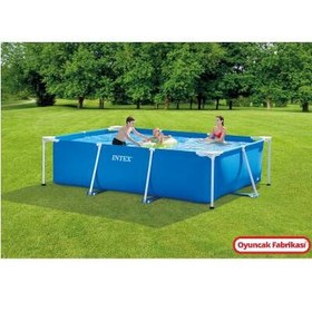 Resim İntex Dikdörtgen Prefabrik Büyük Aile Havuzu 300x200x75Cm-İntex 28272 
