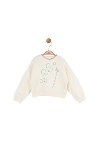 Resim Kız Çocuk Magnet Sweat Nk-39601 Krem - Yeşil 