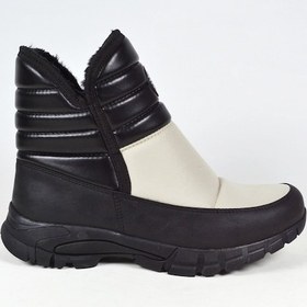 Resim Fermuarlı Rahat Kalıp Içi Kürklü Su Geçirmez Kadın Kar Botu Bej 