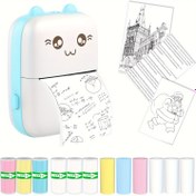 Resim Mini Termal Yazıcı - Yüksek Hızlı Siyah Beyaz Metin ve Fotoğraf Yazıcısı, Çok Fonksiyonlu Etiket Yapıcı, USB Şarj, Kolay Kurulum, En İyi Cadılar Bayramı Hediye Seçimi 