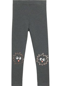 Resim Lovetti Gri 5 Kız Çocuk Crazy Eyes Baskılı Şardonlu Tayt 9347G025 Gri 