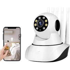 Resim Bebek ve Güvenlik IP Kamera Antenli Full HD Çift Yönlü Ses Gece Görüşü Led'li 