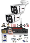 Resim Ids 2 Kameralı 5mp Sony Lensli 1080p Fullhd Gece Renkli Full Kamera Seti Su Geçirmez Cepten İzle Ds 2031hd Wl Set2 320 