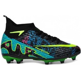 Resim Laliga 600 Yarı Profesyonel Erkek Çocuk Çoraplı Krampon Siyah 