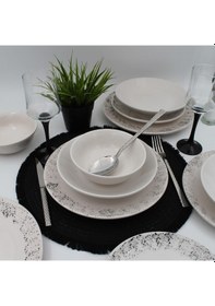 Resim Spot 48 Parça Yemek Takımı Siyah 