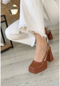 Resim Mety Taba Cilt Topuklu Ayakkabı Çok Renkli 