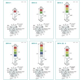Resim Siron D014-3B 24V Dc Buzzer 3 Renk Ikaz Lambası 