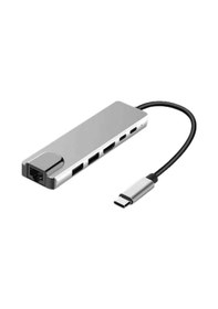 Resim Macbook Pro/air Uyumlu Usb Type-c 8 In 1 Hub Dönüştürücü Çevirici Çoklayıcı Usb Hdmı Micro Sd 8 Girişli 
