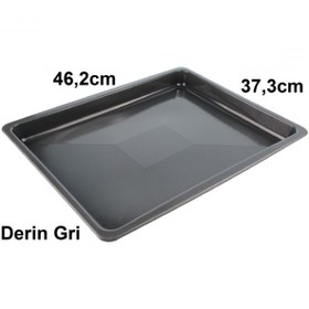Resim Arçelik Beko Fırın Tepsisi 46,2 X 37,3 Cm Ankastre Emaye Derin Gri Tepsi 219440107 