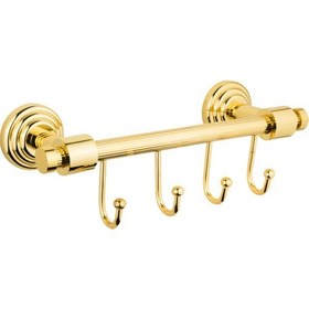 Resim Saray Banyo Pirinç 4'lü Askılık Plus Altın 