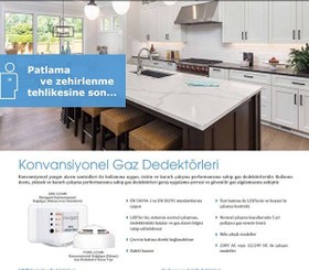 Resim Mavigard GDR-220M Konvansiyonel Röle Çıkışlı 220V AC Doğalgaz Metan Gaz Dedektörü 