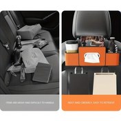 Resim Chuangyinshop Black Araç Başlığı Arkası Askılı Saklama Kutusu Kağıt Havlu Tutucu Ve 2 Bardak Tutacağı 