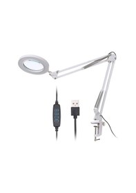 Resim Hpy Pazar 33 Cm Çift Kollu Usb Kontrollü Aydınlatmalı Büyüteç 64 Led, 8x 