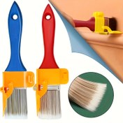 Resim Adet 5 Hafif Boya Fırçası - Plastik Saplı ve Sarıkapağı, İki Renkli (Mavi & Kızıl) Sonlandığın Tüyler, Taşinabilir DIY Duvarlar 