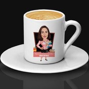 Resim Bilgili Hocam Karikatürlü Esprili Kahve Fincanı 