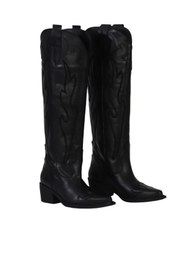 Resim Bueno Shoes Siyah Deri Kadın Topuklu Çizme 39wc9404 
