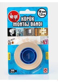 Resim Vege Çift Taraflı Köpük Bant 19 MM x 1,5 MT (1) 