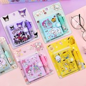 Resim 2pcs Sanrio Kurumi Back-to-School Season Cartoon Creative Notepad Notebook Planner Cute Notebook and Round Ballpoint Pen Set Prize Gift Melody for cinnamoroll Back-to-School Season Portable Small Notebook 