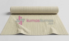 Resim Çizgili Pike Dokuma Kumaş En 240cm - Kırık Beyaz 