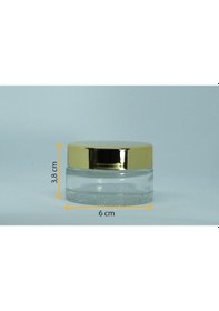 Resim Krem Kutusu 30 Ml 15 Adet Boş Şeffaf Sarı Kapaklı Kavanoz 
