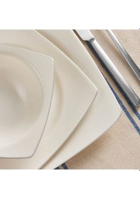 Resim G&38uumlral Caroline 54 Parça 12 Kişilik Kare Yemek Takımı Gümüş Yaldız 220 Diğer 