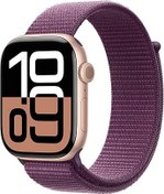 Resim Apple Watch Series 10 GPS 46 mm Roze Altın Rengi Kasa Akıllı Saat ve Kırmızı Erik Spor Loop - Standart. Fitness Takibi, EKG Uygulaması, Hep Açık Retina Ekran, Karbon Nötr 