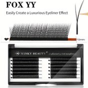 Resim Winky Beauty, Üç Katmanlı YY Tilki Kirpik Uzantıları Sunar, 0.07Mm Y Şeklinde Hazır Yapay Kirpikler İçerir, Hem Sol Hem de Sağ Göz İçin. Bu Uzatılmış YY Tilki Kirpikleri, İndirme Tarzı ile Gözlerinizi İncelikle Geliştirir ve Bireysel Kirpik Makyajı için Mükemmeldir. 