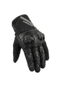 Resim Ebakbak Motosiklet Eldiveni Deri Full Koruma %100 Leder Motorcu Eldiven Black 