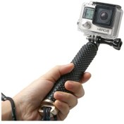 Resim Sones Gopro Hero12 Siyah / Hero11 /10 /9 /8 /7 /6 /5, Insta360 Ace / Ace Pro, Djı Osmo Action 4 Ve Diğer Aksiyon Kameraları İçin Vidalı El Tipi 49 Cm Uzatılabilir Direk Monopod Altın 