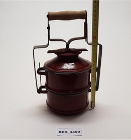 Resim BEGÜLDAN Vintage Iki Katlı Bordo Çinko Sefer Tası Beg_3490 