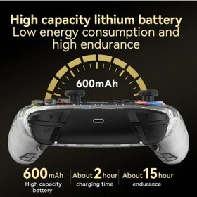 Resim Rgb Kablosuz Şeffaf Gaming Ps4/ps3/pc/switch/ios Uyumlu Gaming Kol Wirelles Controller Saydam 