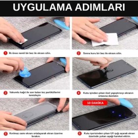 Resim teknosepetim Samsung S23 Ultra Uv Işınlı Sıvılı Full Tam Kaplayan Ekran Koruyucu Kırılmaz Cam Şeffaf S23 Ultra 