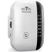 Resim Hombey Beyaz Mt02 300m Wifi Güçlendirici, 7 Işık, 2.4ghz, Repeater/ap Modları, Ieee802.11 B/g/n, Avrupa Standartı 