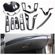 Resim Chvrolet Cruze 7d Karbon Fiber İç Göğüs Torpido Kaplama Set 10 Parça 