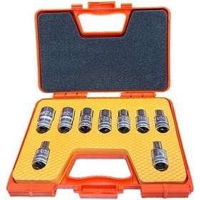 Resim Rico 007-RC9010 9 Parça 1/2 Torx Lokma Seti Takımı E Dişi Kısa 