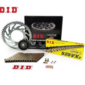 Resim Dıd Zincir Dişli Seti Suzukı Gsr 600 Cc 2006-2009 / Zincir : Dıd-525vx3 Gold -114 / Dişli: Jt 16t-48t 