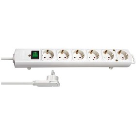 Resim Brennenstuhl Comfort-Line Plus 6'lı Güç Şeridi Anahtarlı, 2m Kablo Beyaz - 1153320100 