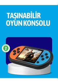 Resim Retro 520 Oyunlu Taşınabilir Konsol Hd Ekran Usb Şarjlı 