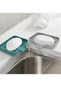 Resim Tineke Silikon Mutfak, Banyo Su Giderli Vantuzlu Esnek Sabunluk T 