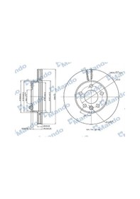 Resim Vw Transporter T4 Fren Diski On 1996-2003 Mando Mbc035316 2adettir 