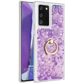 Resim Samsung Galaxy Note 20 Kılıf Glitter Liquid Holder Mor 