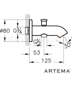 Resim Artema Win S A42607 Çıkış Ucu Duş Kumandalı 