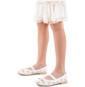 Resim Kiko Kids Cilt Lastikli Kız Çocuk Babet Ayakkabı Arç 07 Beyaz 