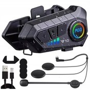 Resim Kuryeciler İçin Y10 Motosiklet Kablosuz Kask Kulaklık Intercom Bl 