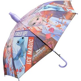 Resim Frozen Karlar Ülkesi Ice Magic Pvc Koruma Kılıflı Çocuk Şemsiyesi - 3 - 12 Yaş Arası Çap : 85 Cm 