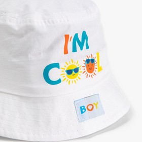 Resim Erkek Çocuk Baskılı Bucket Şapka Pamuklu Yaz Temalı 