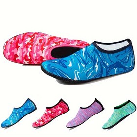 Resim 1 Çift Unisex Hafif Ayak Bilekli ve Çorap, Hızlı Kuruyan Nefes Alabilen Kaymaz Yumuşak Tabanlı Plaj Çorapları, Erkekler ve Kadınlar için Şnorkelle ve Su Ayakkabıları, Havuz, Plaj Yüzme, Tekne, Yürüyüş, Sörf için Uygun - Tüm Mevsimler, Rahat Stil, Giyilebilir, Düşük Üst, Düz Renk, Naylon Üst, Kumaş İç ve Taban, Kumaş Taban 
