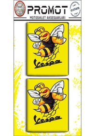 Resim Vespa 3d Damla Logo 2 Li Sticker 4 